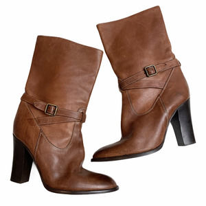 J. Crew Tenley Leather Mid Calf Boots 9.5
